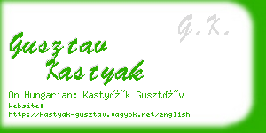 gusztav kastyak business card